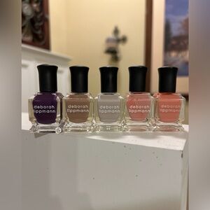 Deborah Lippmann Nail color Set - Purple, Nude, White, Coral, Peach